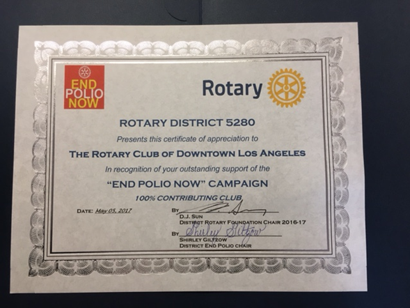 Rotary DTLA - End Polio Now Campaign